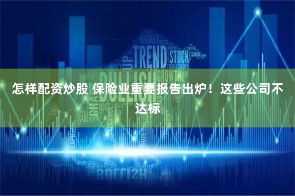 怎样配资炒股 保险业重要报告出炉！这些公司不达标
