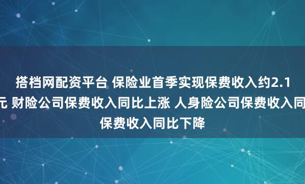 搭档网配资平台 保险业首季实现保费收入约2.17万亿元 财险公司保费收入同比上涨 人身险公司保费收入同比下降