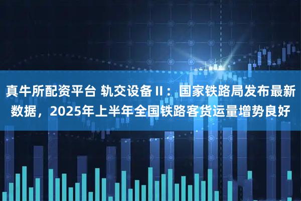 真牛所配资平台 轨交设备Ⅱ：国家铁路局发布最新数据，2025年上半年全国铁路客货运量增势良好